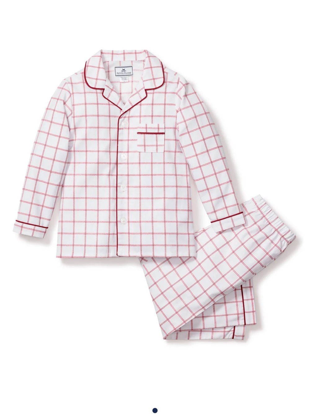 Petite Plume Men’s twill tattersall pajama set
